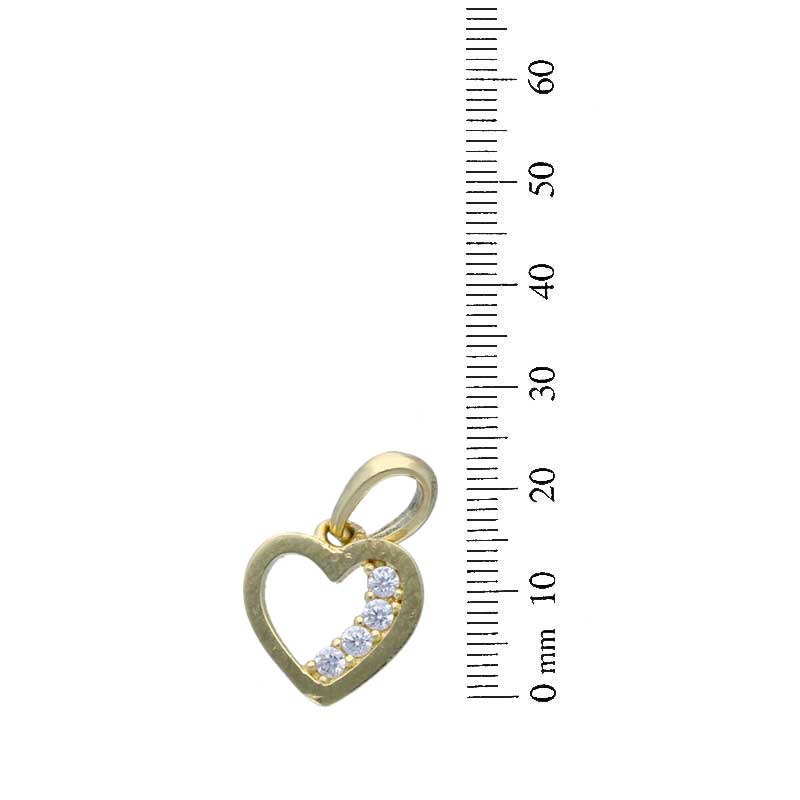 Gold Heart Shaped Pendant Set (Necklace and Earrings) 18KT - FKJNKLST18KU2017