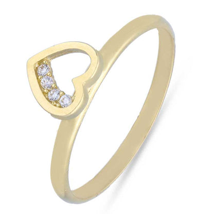 Gold Heart Shaped Ring 18KT - FKJRN18KU2017