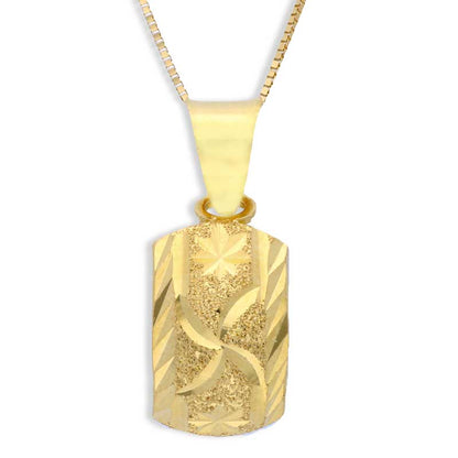 Gold Pendant Set (Necklace and Earrings) 18KT - FKJNKLST18KU2013