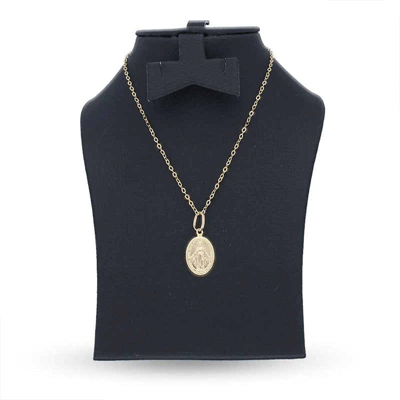 Gold Necklace (Chain with Mother Mary Pendant) 18KT - FKJNKL18KU1128