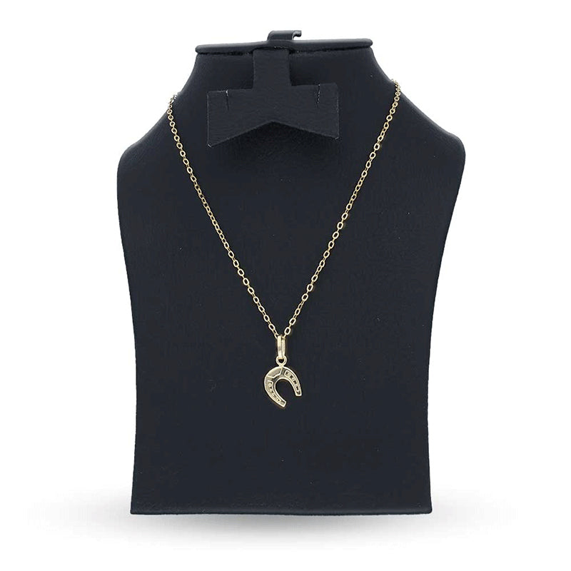 Gold Necklace (Chain with Horseshoe Pendant) 18KT - FKJNKL18KU1127
