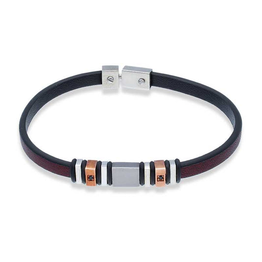 Sterling Silver 925 Leather Bracelet - FKJBRLSLU1109