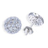 Sterling Silver 925 Round Shaped Stud Earrings - FKJERNSLU3137