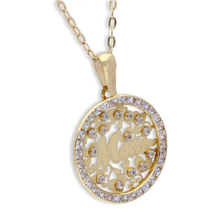 Gold Necklace (Chain with Mom Pendant) 18KT - FKJNKL18KU1140