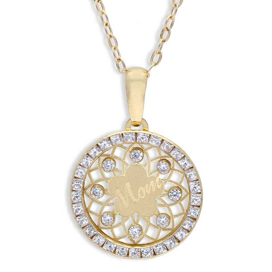 Gold Necklace (Chain with Mom Pendant) 18KT - FKJNKL18KU1142