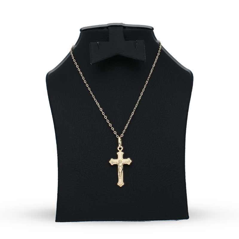 Gold Necklace (Chain with Cross Pendant) 18KT - FKJNKL18KU1152