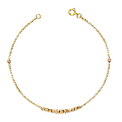Gold Beads Bracelet 21KT - FKJBRL21KU6007