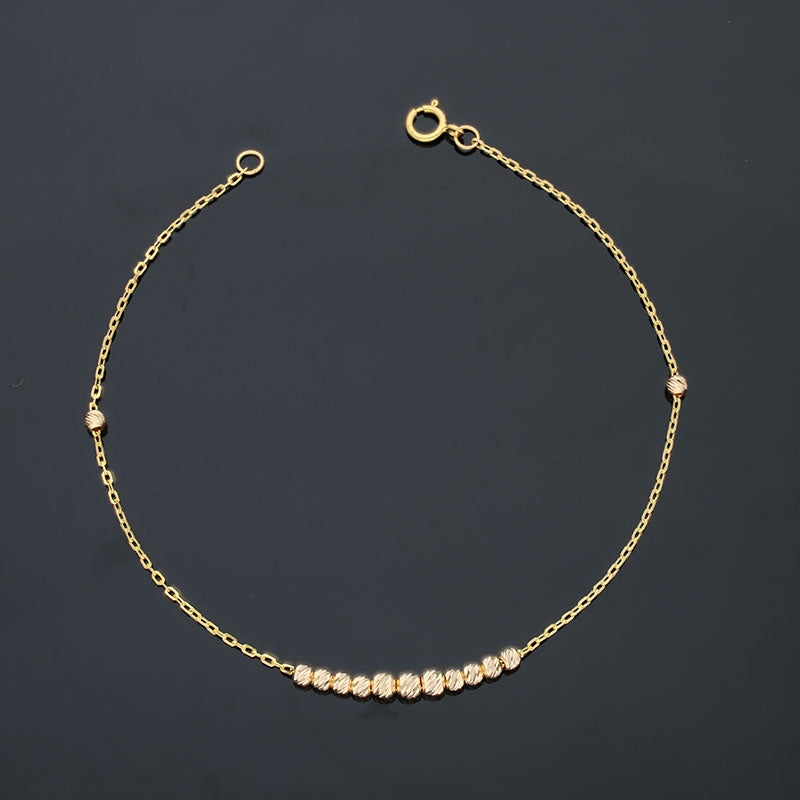 Gold Beads Bracelet 21KT - FKJBRL21KU6007