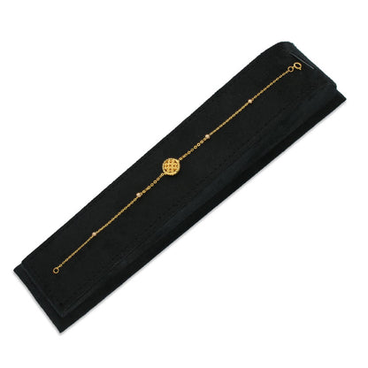 Gold Flower Shaped Bracelet 21KT - FKJBRL21KU6005