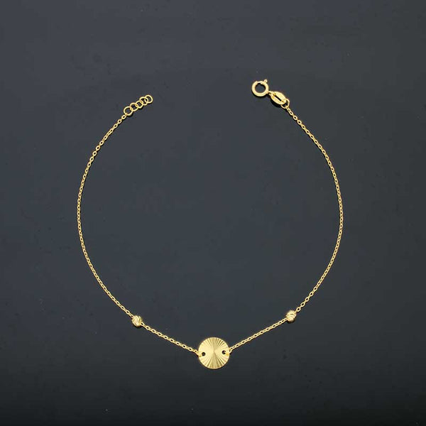 Gold Round Shaped Bracelet 21KT - FKJBRL21KU6026