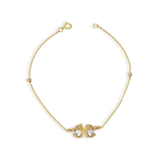 Gold Love Birds Bracelet 21KT - FKJBRL21KU6060