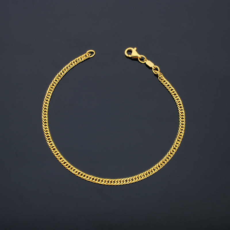 Gold Curb Bracelet 21KT - FKJBRL21KU6057