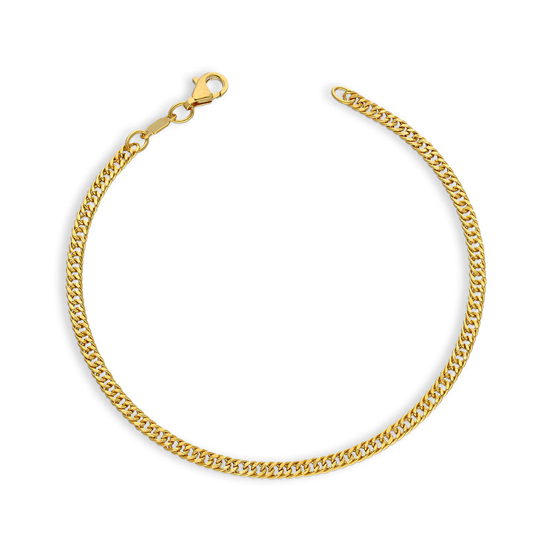 Gold Curb Bracelet 21KT - FKJBRL21KU6057