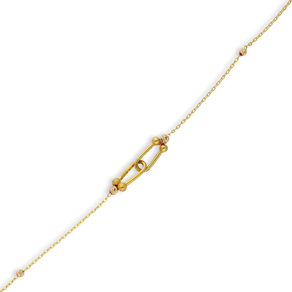 Gold U-Shaped Buckle Bracelet 21KT - FKJBRL21KU6048