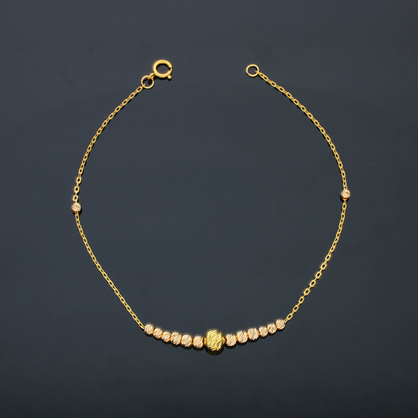 Gold Beads Bracelet 21KT - FKJBRL21KU6042