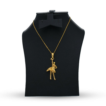 Gold Necklace (Chain with Dancing Girl Pendant) 21KT - FKJNKL21KU6069