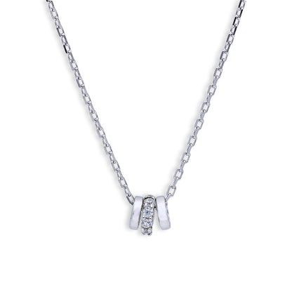 Sterling Silver 925 Rings Necklace - FKJNKLSLU6089