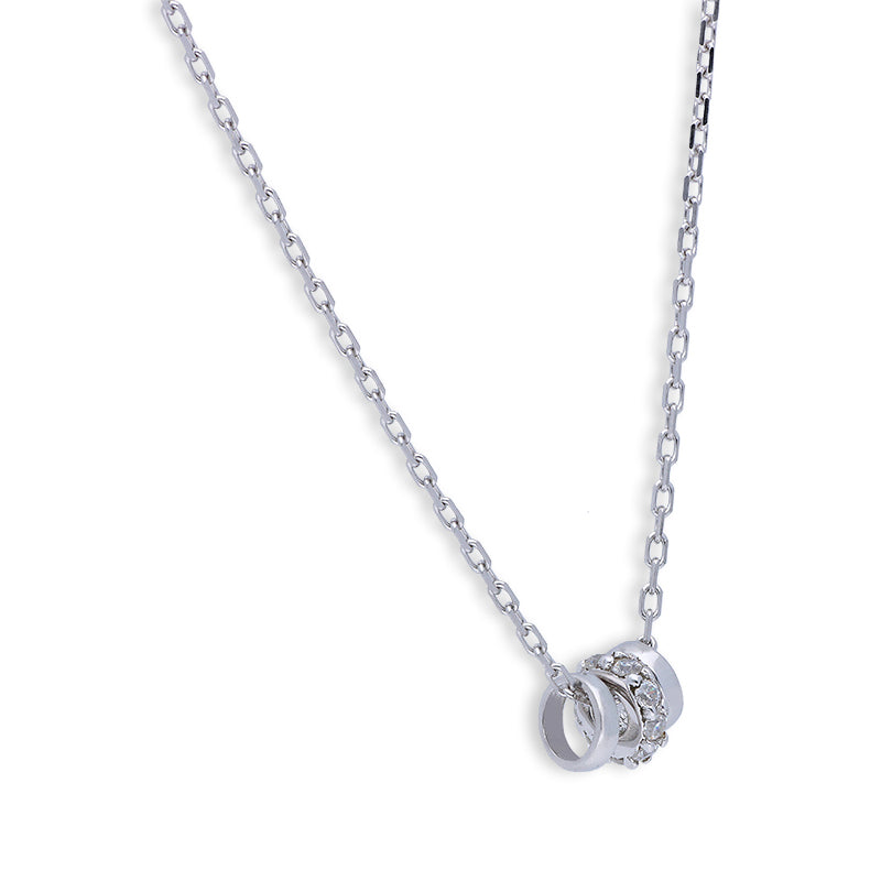 Sterling Silver 925 Rings Necklace - FKJNKLSLU6089