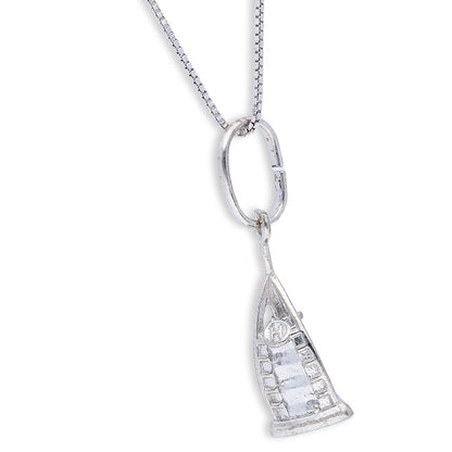 Sterling Silver 925 Necklace (Chain with Burj Al Arab Pendant) - FKJNKLSLU6101