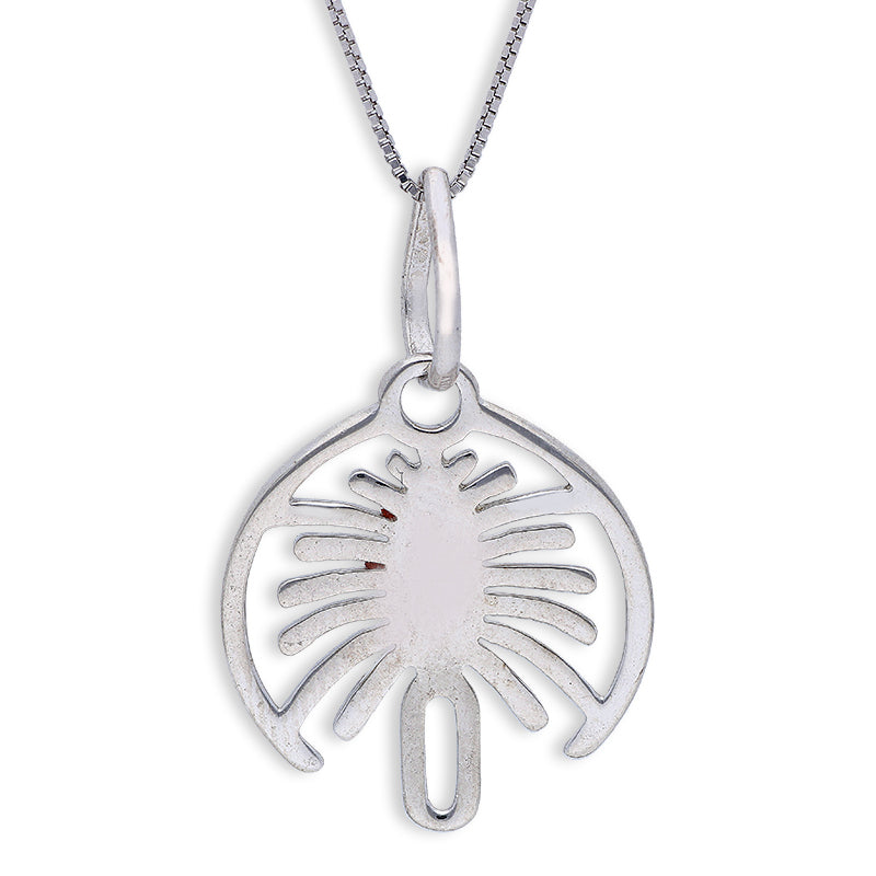 Sterling Silver 925 Necklace (Chain with Palm Island Pendant) - FKJNKLSLU6104