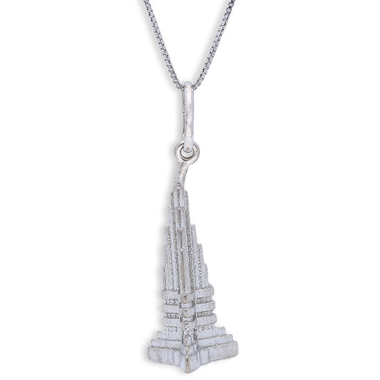 Sterling Silver 925 Necklace (Chain with Burj Khalifa Pendant) - FKJNKLSLU6106