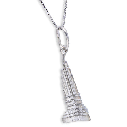 Sterling Silver 925 Necklace (Chain with Burj Khalifa Pendant) - FKJNKLSLU6106