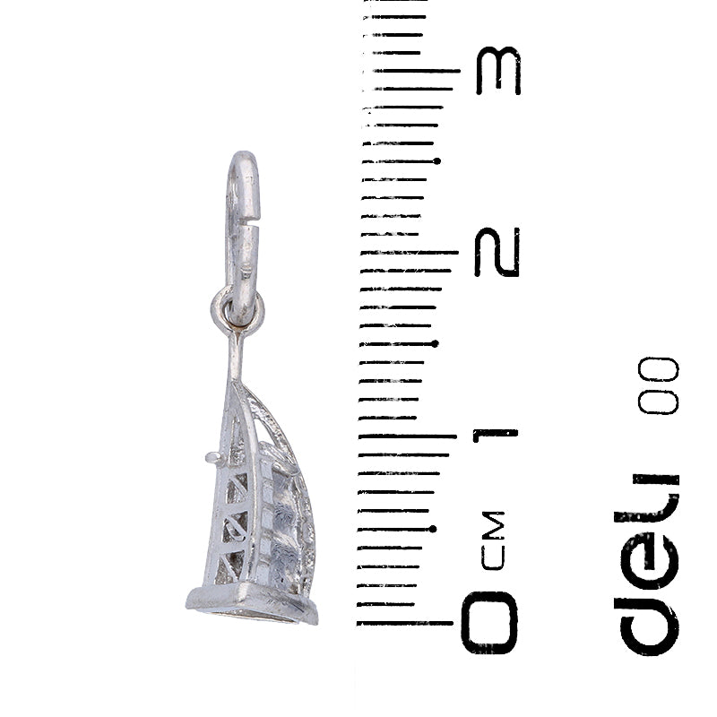 Sterling Silver 925 Necklace (Chain with Burj Al Arab Pendant) - FKJNKLSLU6101