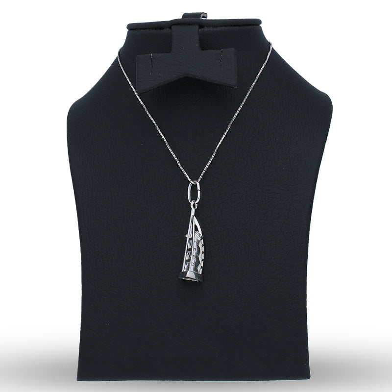 Sterling Silver 925 Necklace (Chain with Burj Al Arab Pendant) - FKJNKLSLU6105