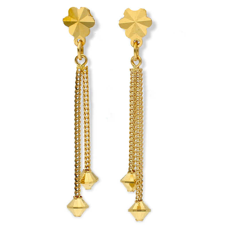 Gold Drop Earrings 21KT - FKJERN21KU3168