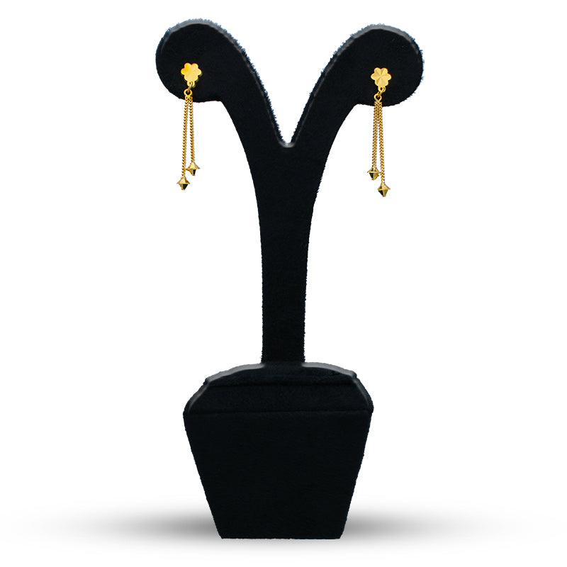 Gold Drop Earrings 21KT - FKJERN21KU3168