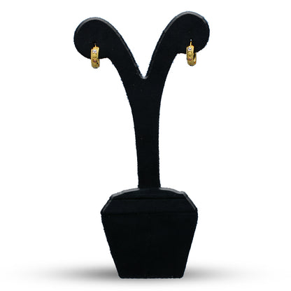 Gold Tri Tone Clip on Hoop Earrings 21KT - FKJERN21KU3162