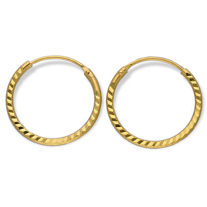 Gold Hoop Earrings 21KT - FKJERN21KU3165
