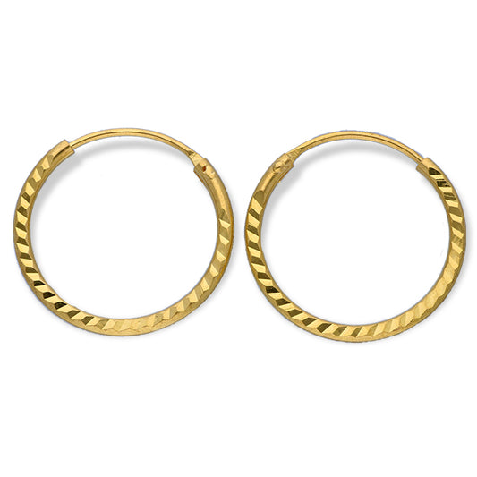 Gold Hoop Earrings 21KT - FKJERN21KU3165