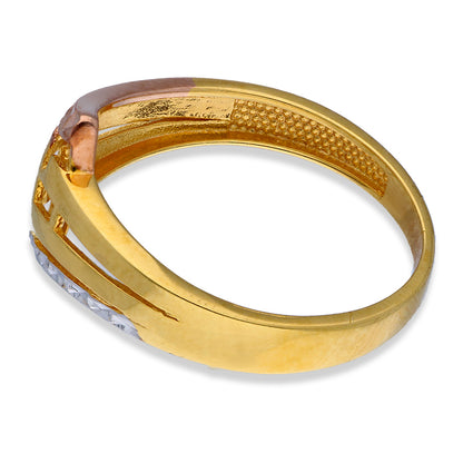 Tri Tone Gold Ring 21KT - FKJRN21KU2112