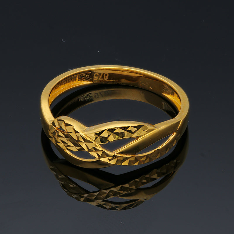 Gold Spiral Shaped Ring 21KT - FKJRN21KU2113