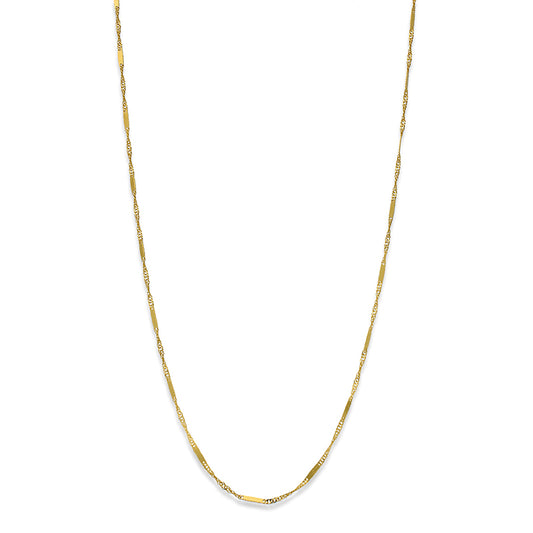 Gold 16 Inches Chain 21KT - FKJCN21KU3006