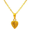 Gold Necklace (Chain with Heart Pendant) 18KT - FKJNKL1218
