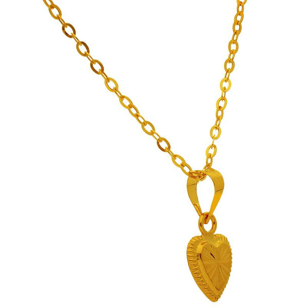 Gold Necklace (Chain with Heart Pendant) 18KT - FKJNKL1727