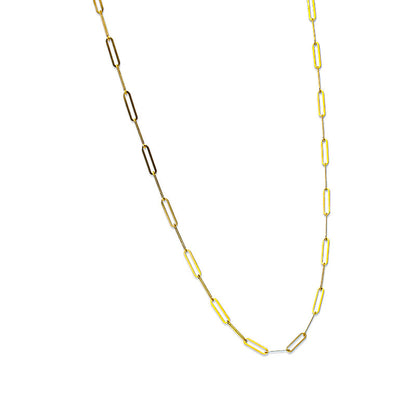Gold 18 Inches Cable Link Chain 18KT - FKJCN18KU3003