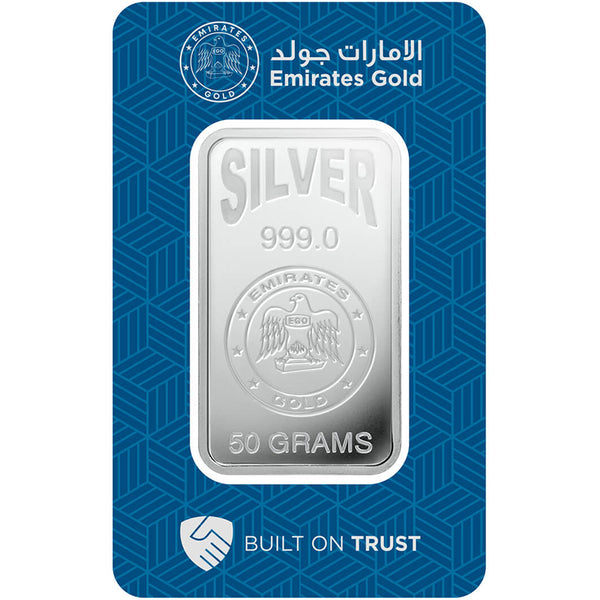 Emirates 50 Grams Silver Bar in 999 Silver - FKJGBRSL2163