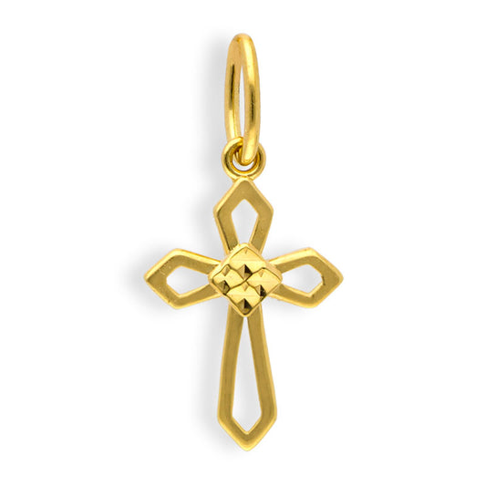 Gold Cross Pendant 18KT - FKJPND18KU1029