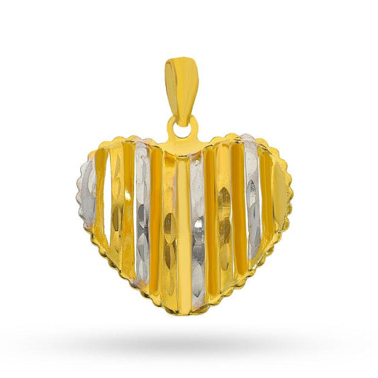 Gold Heart Pendant 22KT - FKJPND22K2059