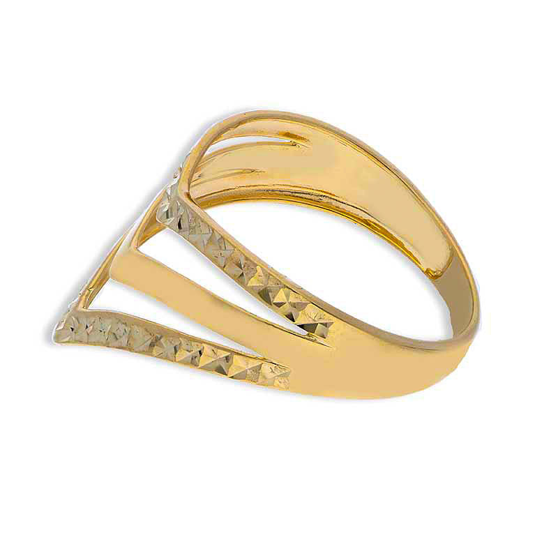 Gold Arrow Shaped Ring 18KT - FKJRN18KU2081