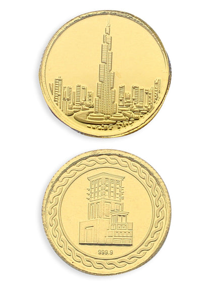 Gold 8 Gram Coin 24KT 999.9 Purity - FKJCON24KU4013
