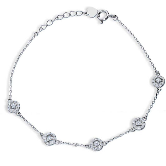 Sterling Silver 925 Round Shaped Bracelet - FKJBRLSLU1022