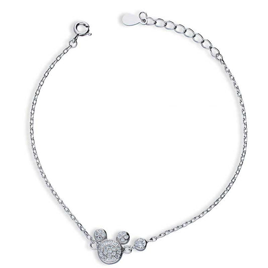 Sterling Silver 925 Mickey Mouse Bracelet - FKJBRLSLU1023