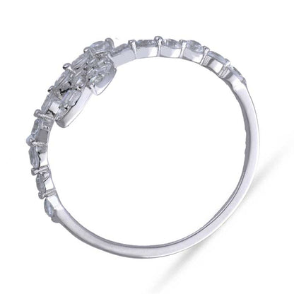 Sterling Silver 925 Leaf Shaped Ring - FKJRNSLU2011