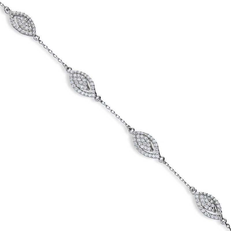 Sterling Silver 925 Leaf Bracelet - FKJBRLSLU1049