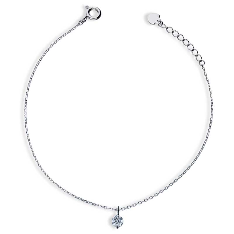 Sterling Silver 925 Solitaire Bracelet - FKJBRLSLU1024