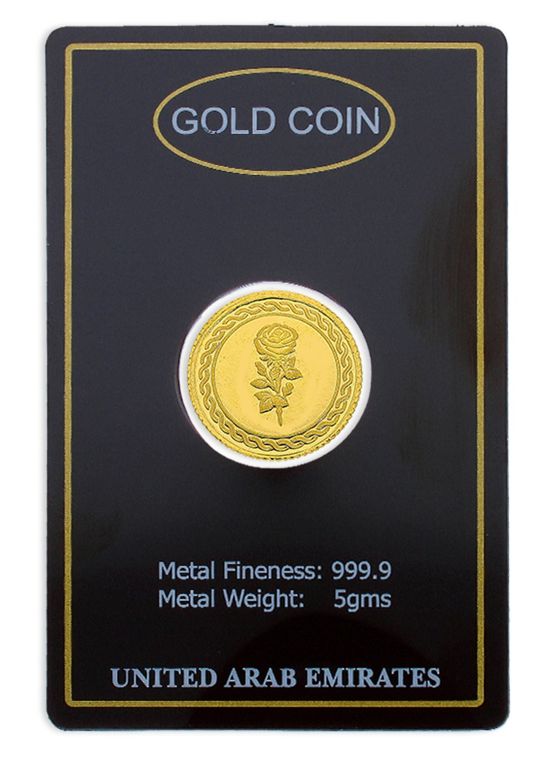 Gold 5 Gram Coin 24KT 999.9 Purity - FKJCON24KU6085